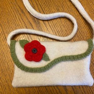Small wool felted purse